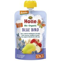 Holle Bio Organic Пюре Blue Bird из яблок/груш/черники и овса (6мес +) 100г